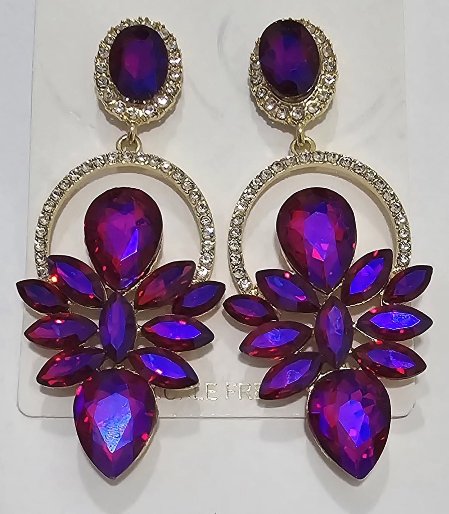 [LP2005] FUSHIA EARRING SET