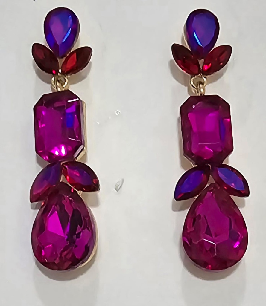 [LP2008] FUSHIA EARRING SET